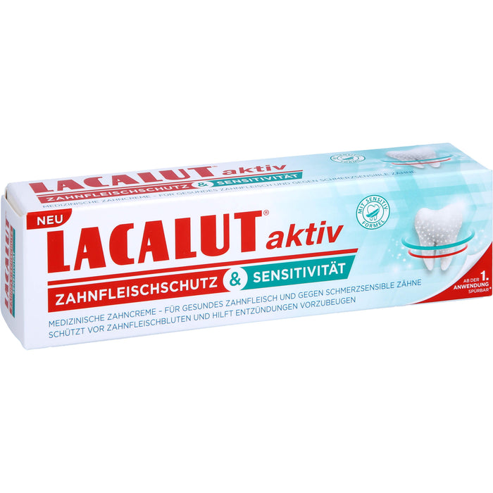 LACALUTaktiv Zahnfleischschutz & Sensitivität medizinische Zahncreme, 75 ml Toothpaste