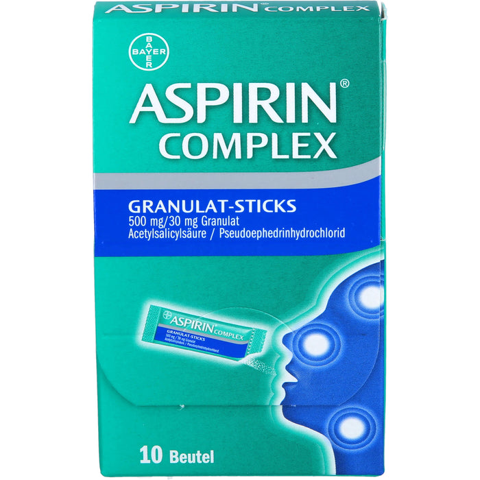 Aspirin Complex Granulat-Sticks 500 mg/30 mg Granulat, 10 St. Beutel