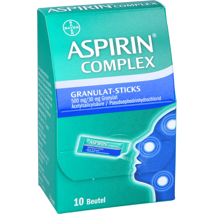 Aspirin Complex Granulat-Sticks 500 mg/30 mg Granulat, 10 pc Sachets