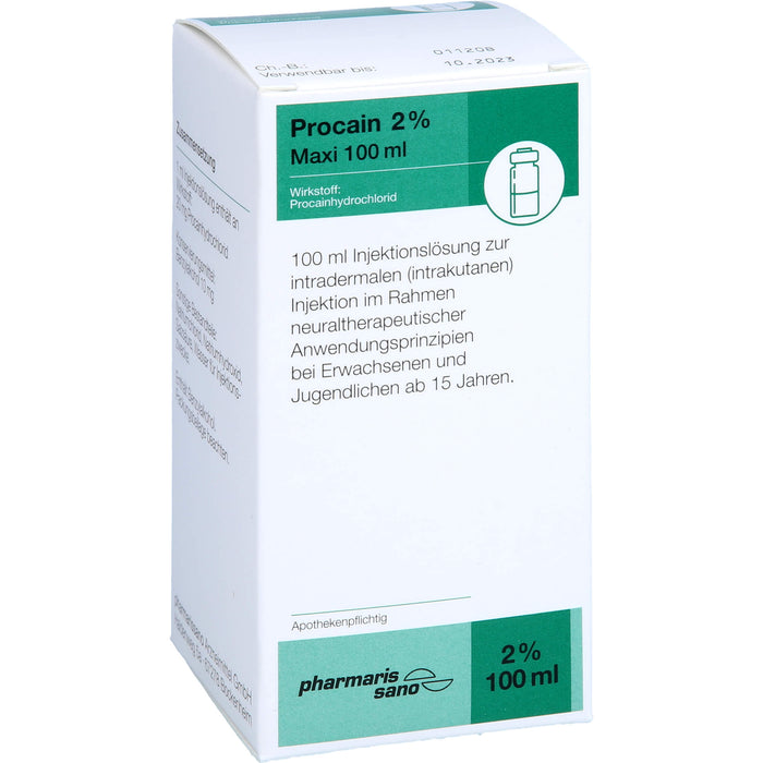 Procain pharmarissano Maxi 2 % 100 ml, 100 ml Lösung