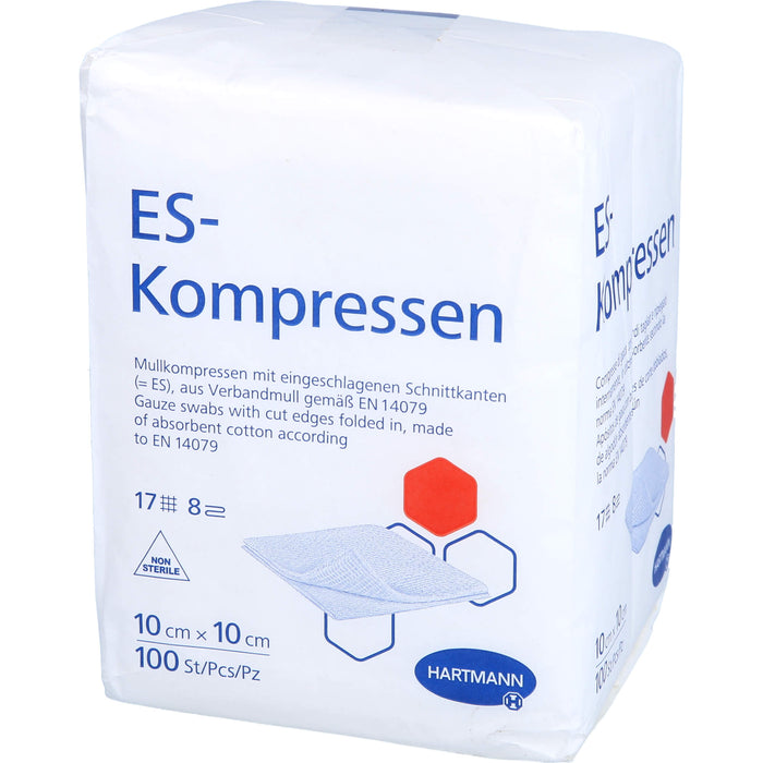 ES-KOMPRESSEN UNSTERIL 10X10 CM 8FACH, 100 St KOM