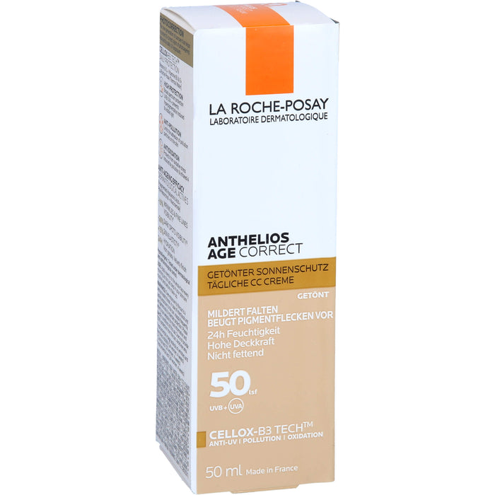 LA ROCHE-POSAY Anthelios Age Correct Getönter Sonnenschutz LSF50, 50 ml Cream