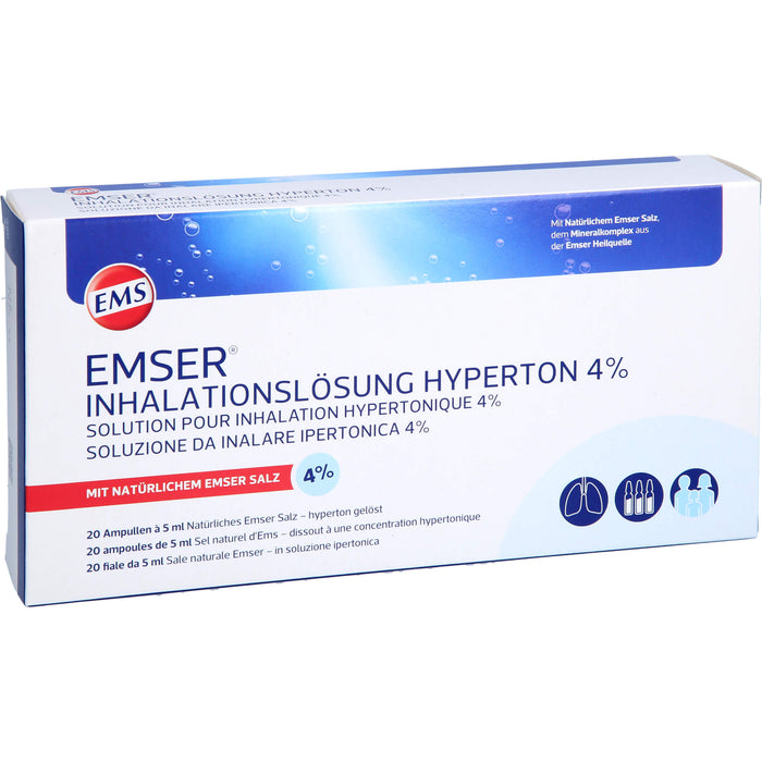 Emser Inhalationslösung hyperton 4%, 20 pcs. Ampoules