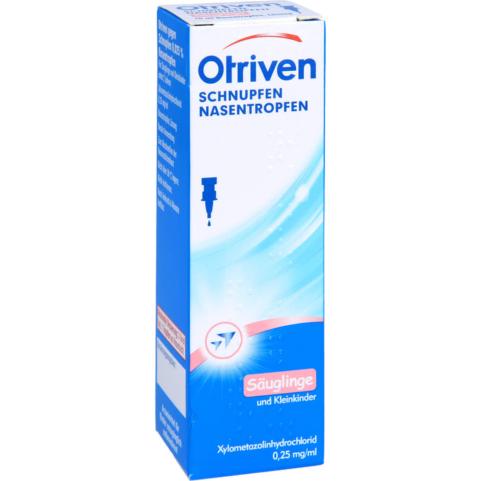 Otriven gegen Schnupfen 0,025 % Nasentropfen, Für Säuglinge und Kleinkinder unter 2 Jahren, 10 ml Lösung