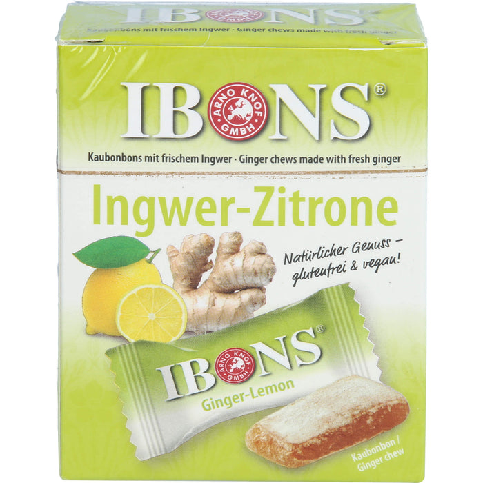 IBONS Ingwer Zitrone 60g Box Kaubonbons, 60 g BON