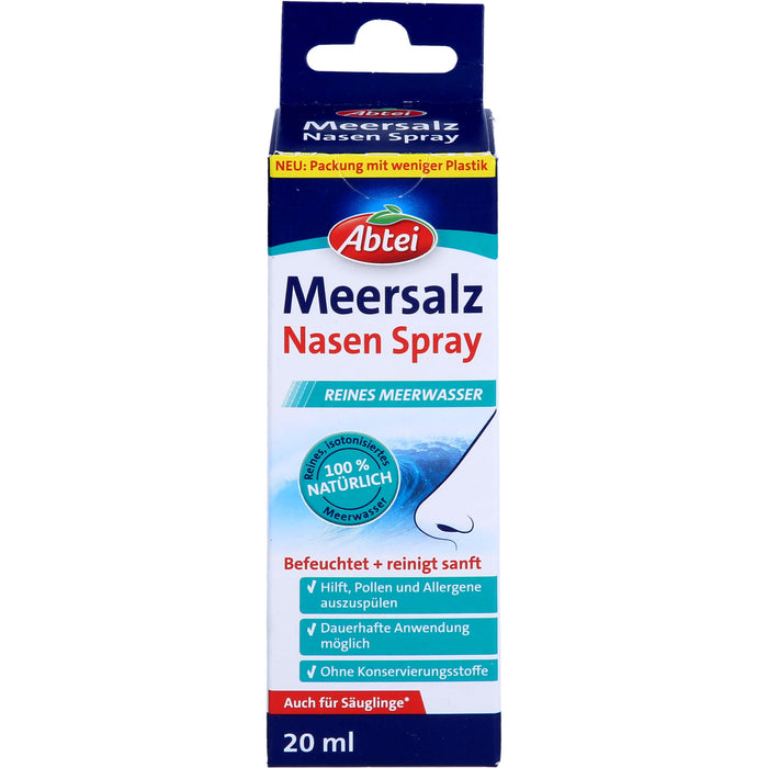 Abtei Meersalz Nasenspray befeuchtet und reinigt sanft, 20 ml Solution