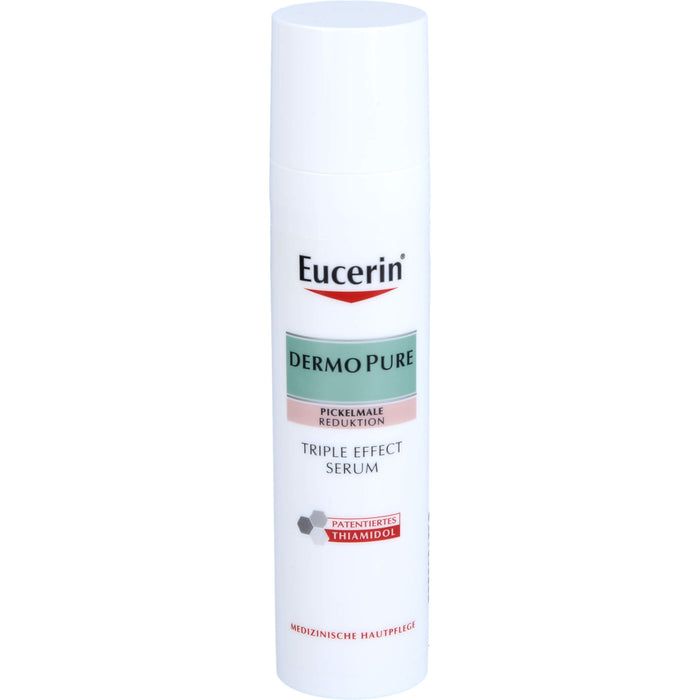 Eucerin Dermopure Triple Effect Gesichtsserum gegen unreine Haut, Pickelmale und glänzende Haut, 40 ml Lösung