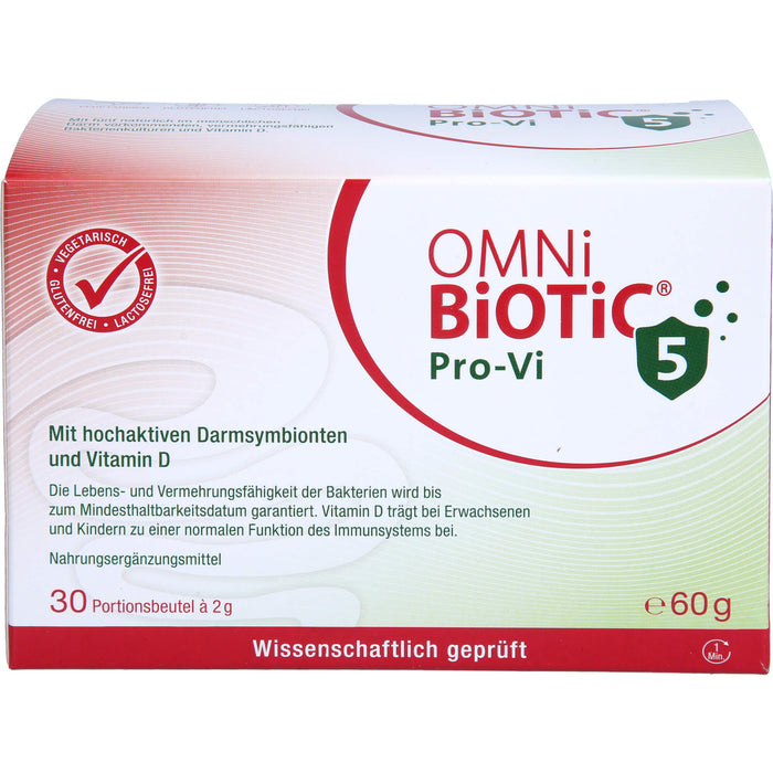 OMNi-BiOTiC ProVi-5 Pulver mit hochaktiven Darmsymbionten und Vitamin D, 30 St. Beutel