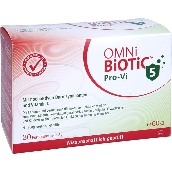 OMNi-BiOTiC ProVi-5 Pulver mit hochaktiven Darmsymbionten und Vitamin D, 30 St. Beutel