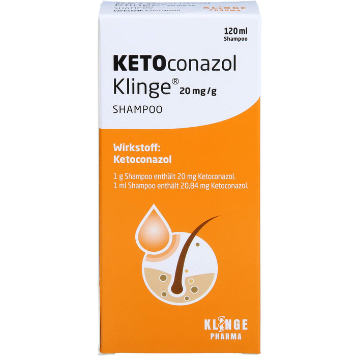 KETOconazol Klinge 20 mg/g Shampoo zur Behandlung und zur Vorbeugung bei Kopfschuppen, 120 ml Cream