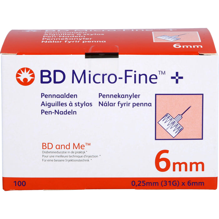 BD MICRO-FINE+ Pen-Nadeln 0,25x6 mm 31 G, 100 St KAN