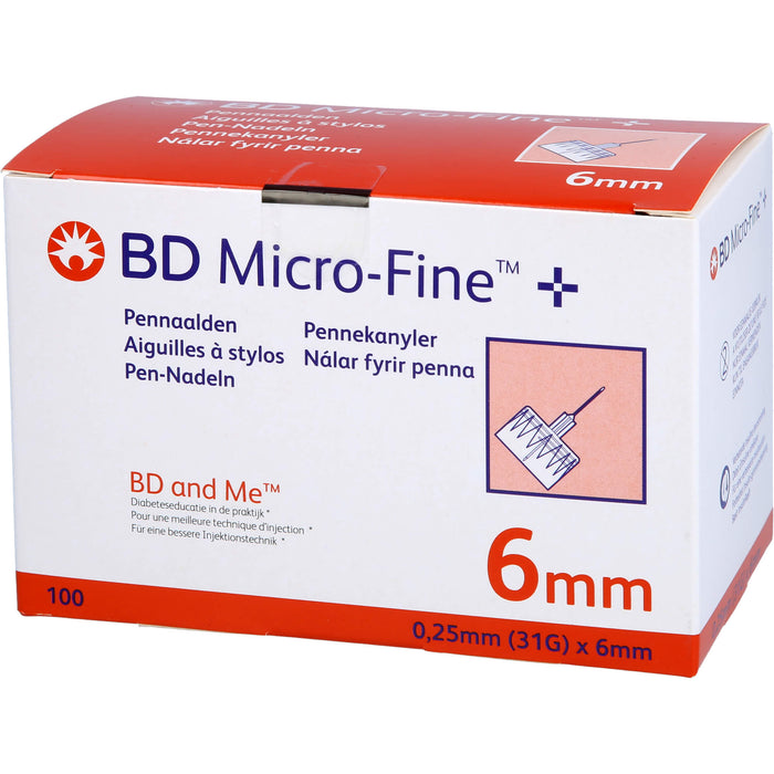 BD MICRO-FINE+ Pen-Nadeln 0,25x6 mm 31 G, 100 St KAN