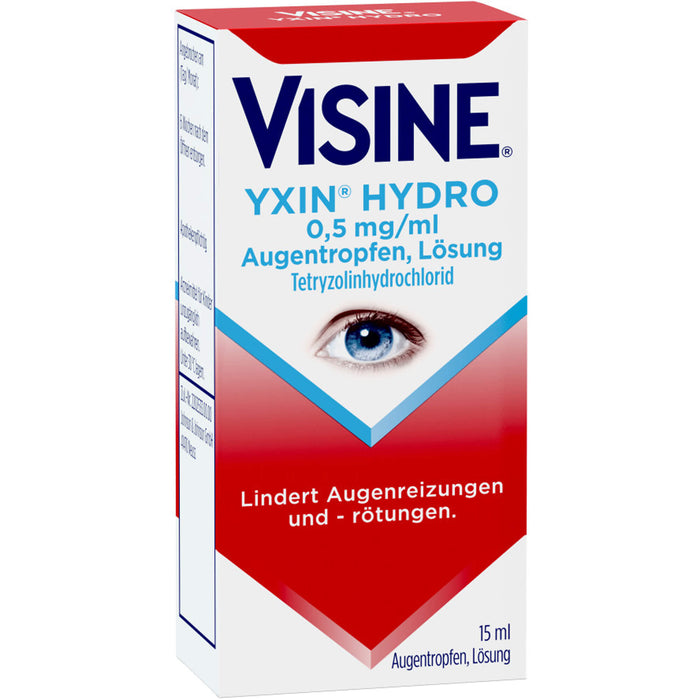 VISINE Yxin Hydro Augentropfen bei nicht-infektiösen Augenreizungen & Rötungen, 15 ml Solution