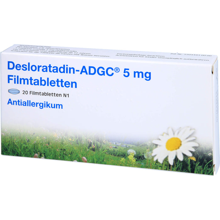 DESLORATADIN ADGC 5 mg Filmtabletten, 20 pcs. Tablets