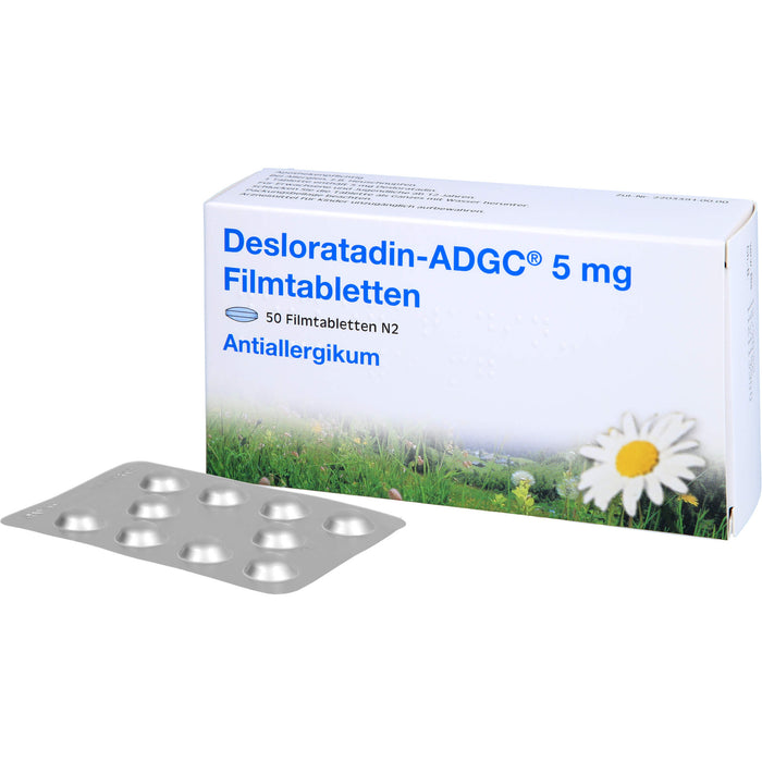 DESLORATADIN ADGC 5 mg Filmtabletten, 50 pcs. Tablets