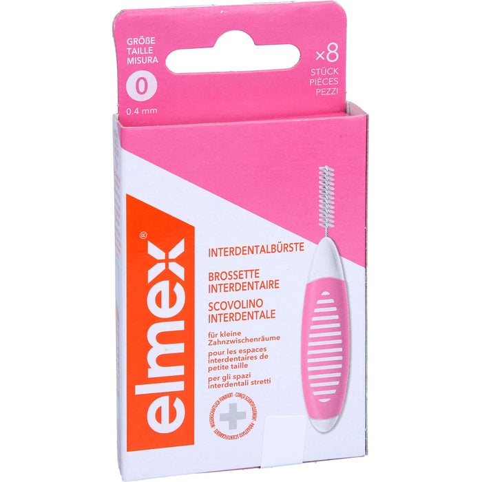 elmex Interdentalbürste rosa ISO Größe 0 0,4mm, 8 St ZBU