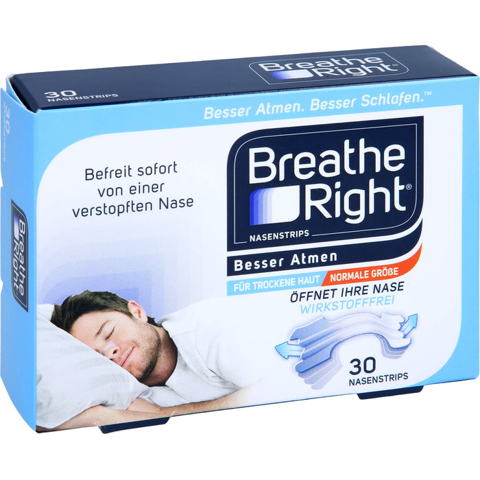 Besser Atmen Breathe Right Nasenpflaster transparent normal, 30 pc Pansement