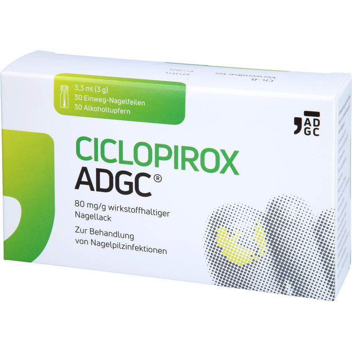 Ciclopirox ADGC 80 mg/g wirkstoffhaltiger Nagellack bei Nagelpilzinfektionen, 3.3 ml Vernis à ongles contenant une substance active