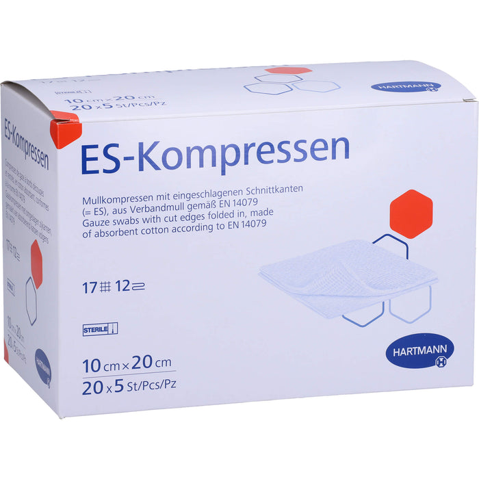 ES-KOMPRESSEN STERIL 10X20 CM GROßPACKUNg, 20X5 St KOM