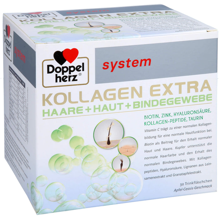 Doppelherz Kollagen Extra system Haare, Haut und Bindegewebe Lösung, 30 pcs. Drinking bottle