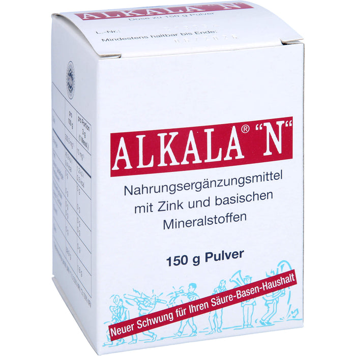 ALKALA N Pulver trägt zu einem normalen Säure-Basen-Stoffwechsel bei, 150 g Powder