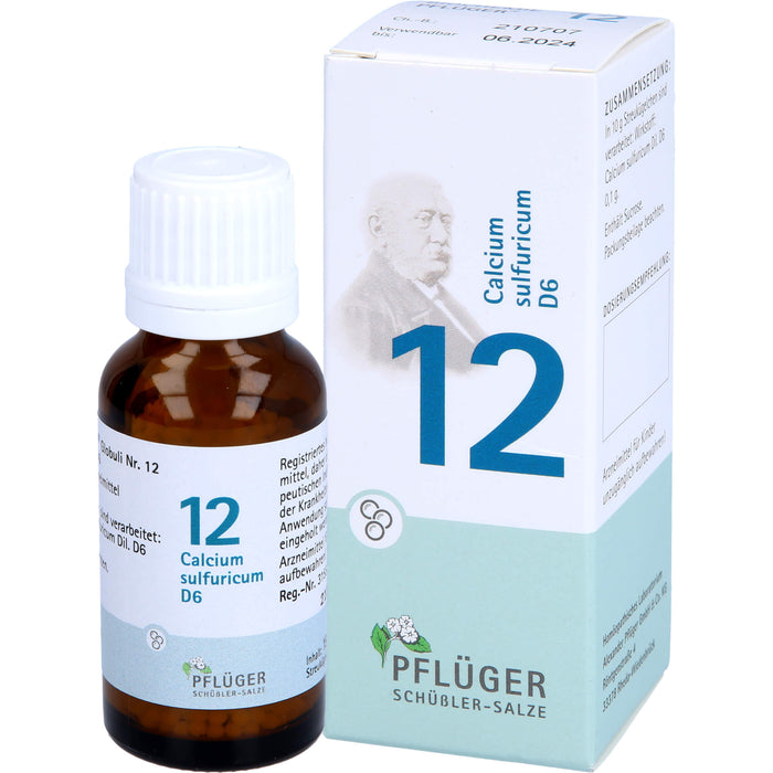 Biochemie Nr.12 Calcium sulfuricum D6 Pflüger Globuli, 15 g GLO