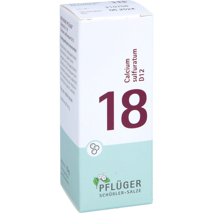 Biochemie Nr.18 Calcium sulfuratum D12 Pflüger Globuli, 15 g GLO