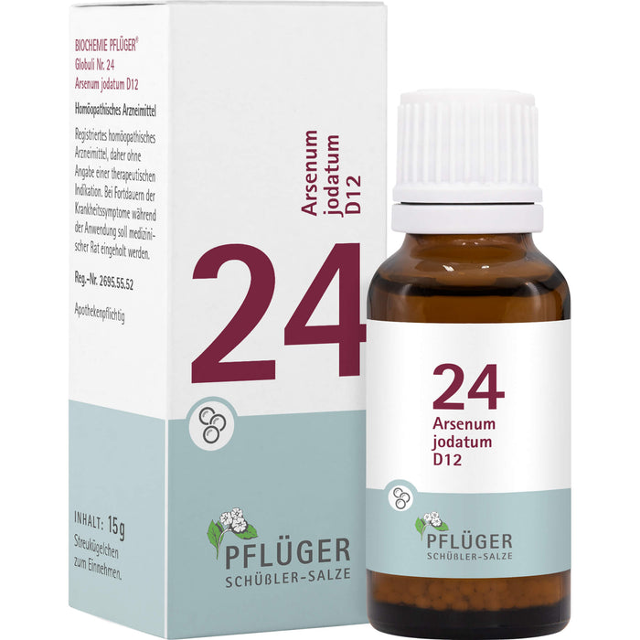 Biochemie Nr.24 Arsenum jodatum D12 Pflüger Globuli, 15 g GLO