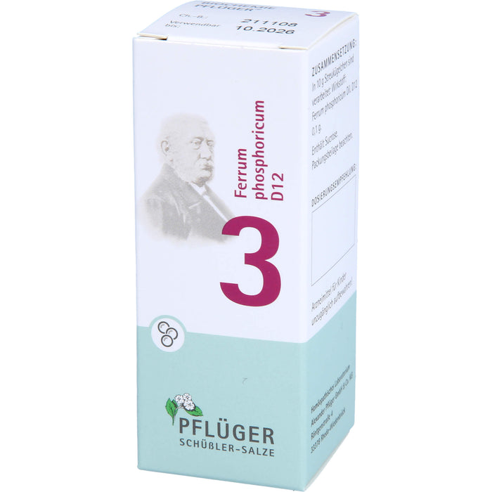 Biochemie Nr.3 Ferrum phosphoricum D12 Pflüger Globuli, 15 g GLO