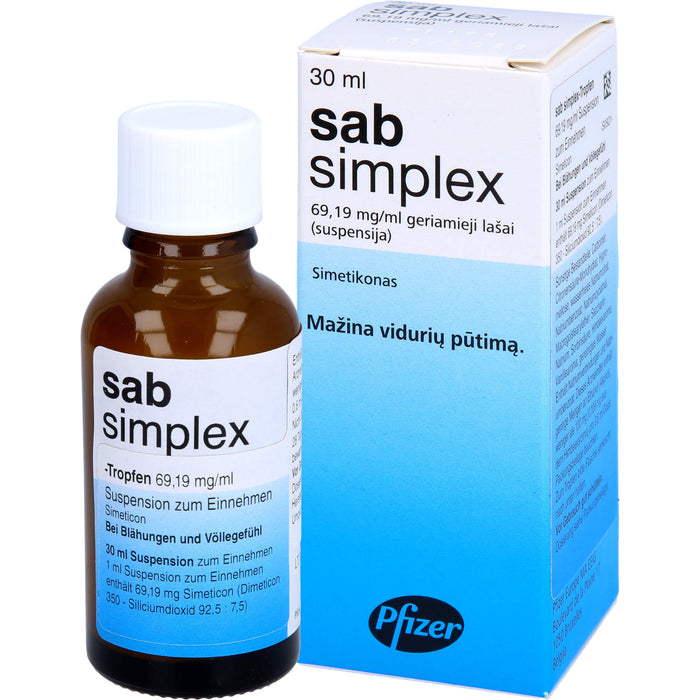 Sab Simplex Suspension bei Blähungen, 30 ml Solution