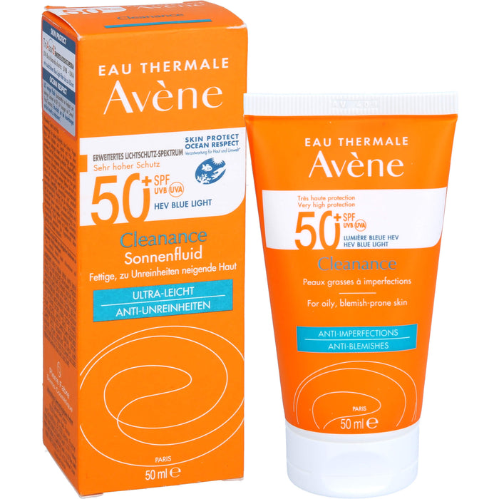 Avène Cleanance Sonnenfluid 50+, 50 ml EMU