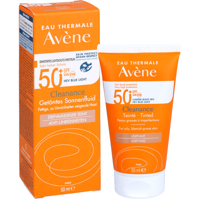 Avène Cleanance Getöntes Sonnenfluid 50+, 50 ml EMU