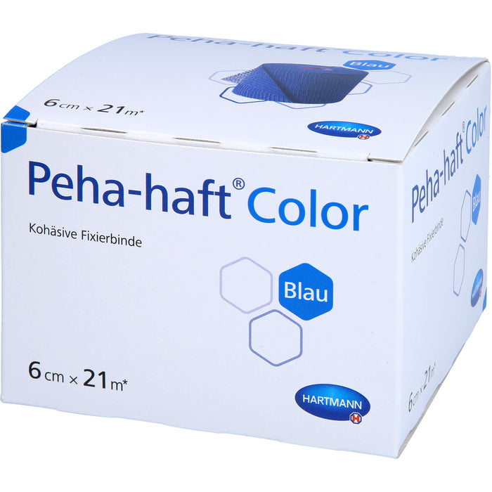 Peha-haft Color Fixierbinde latexfrei 6 cm x 21 m blau, 1 pcs. Bandage