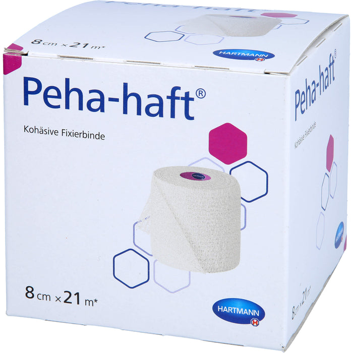 Peha-haft Fixierbinde latexfrei 8cm x 21m, 1 St BIN