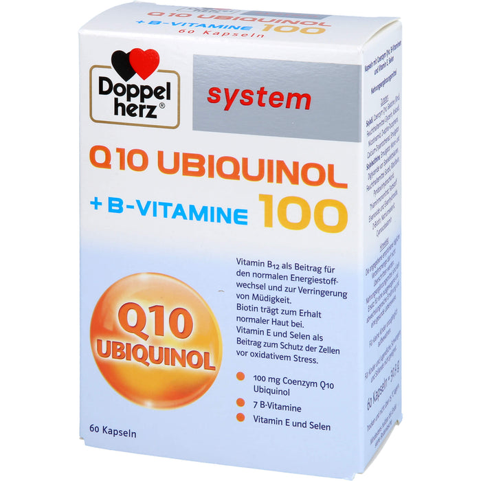 Doppelherz Q10 Ubiquinol + B-Vitamine 100 system Kapseln, 60 St. Kapseln