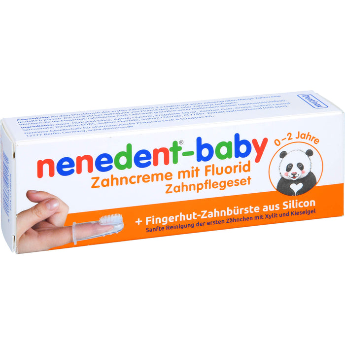 nenedent-baby Zahncreme mit Fluorid Zahnpflegeset, 20 ml ZCR