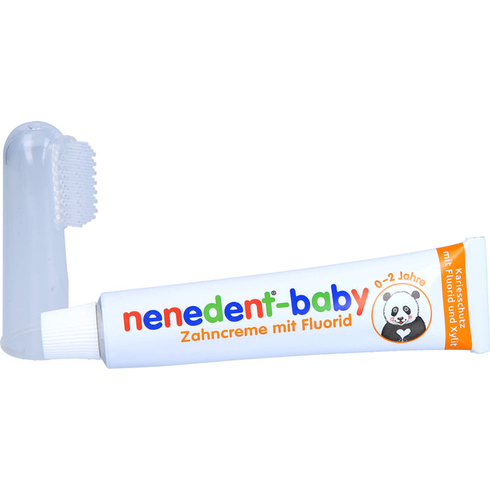 nenedent-baby Zahncreme mit Fluorid Zahnpflegeset, 20 ml ZCR