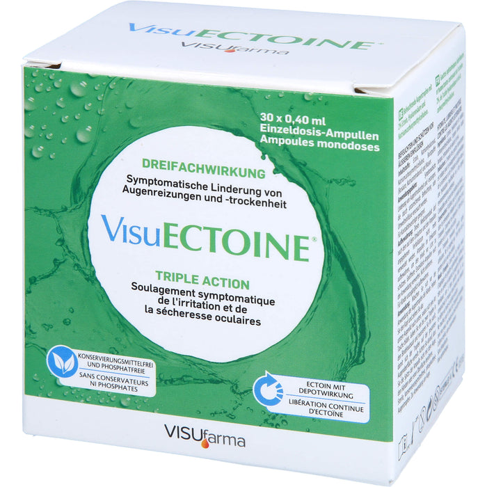 VisuECTOINE Augentropfen zur Befeuchtung der Augenoberfläche, 30 pcs. Single dose containers