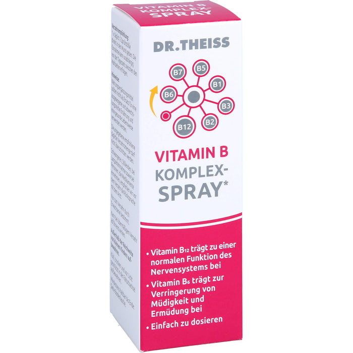 Dr. Theiss Vitamin B Komplex-Spray für eine normale Funktion des Nervensystems und zur Verringerung von Müdigkeit, 30 ml Solution