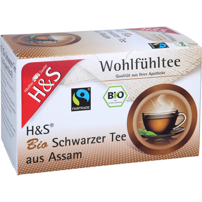 H&S Bio Schwarzer Tee aus Assam, 20X1.80 g FBE