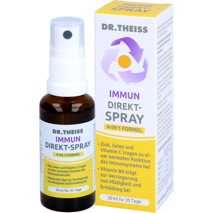 Dr.Theiss Immun Direkt-Spray für eine normale Funktion des Immunsystems und zur Verringerung von Müdigkeit, 30 ml Solution