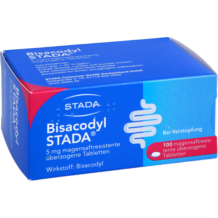 STADA Bisacodyl 5mg Abführmittel zur Hilfe bei Verstopfung, 100 St. Tabletten