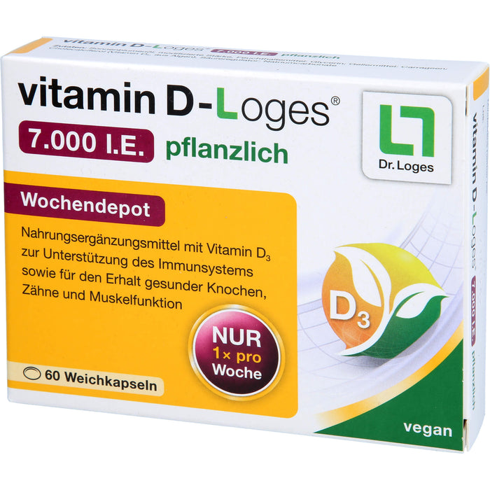 Vitamin D-Loges 7.000 I.E. pflanzliche Weichkapseln, 60 pcs. Capsules