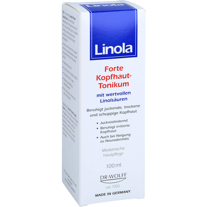 Linola Forte Kopfhaut-Tonikum beruhigt juckende, trockene und schuppige Kopfhaut, 100 ml Solution