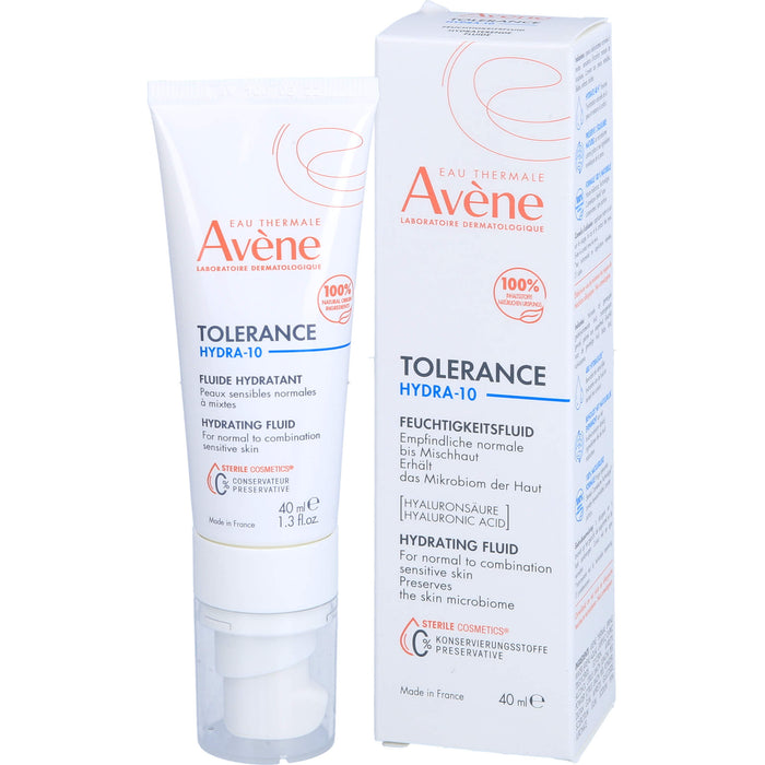 Avène Tolerance Hydra-10 Feuchtigkeitsfluid für empfindliche, normale Mischhaut, 40 ml Creme