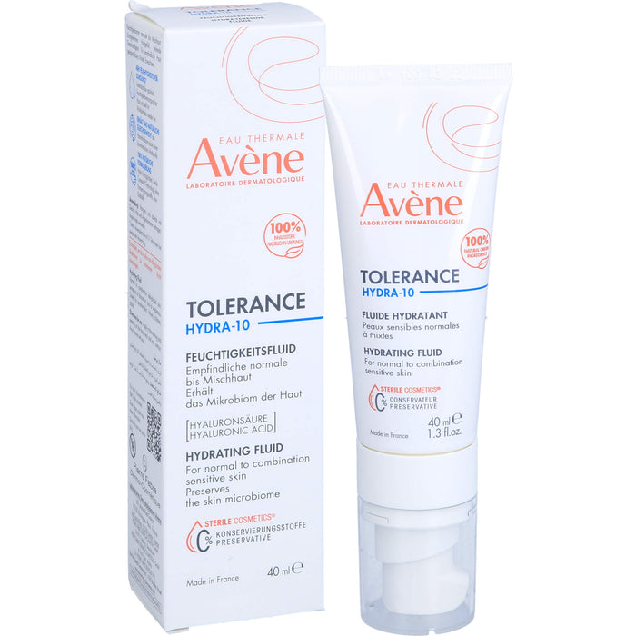 Avène Tolerance Hydra-10 Feuchtigkeitsfluid für empfindliche, normale Mischhaut, 40 ml Creme