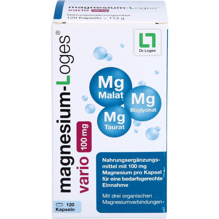 Magnesium-Loges vario 100 mg Kapseln, 120 St. Kapseln