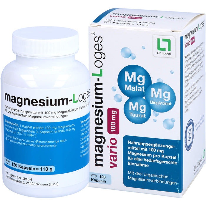 Magnesium-Loges vario 100 mg Kapseln, 120 pcs. Capsules