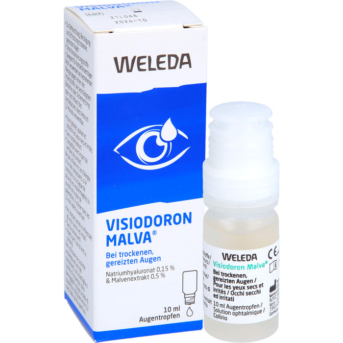 WELEDA Visiodoron Malva Augentropfen bei trockenen und gereizten Augen, 10 ml Lösung