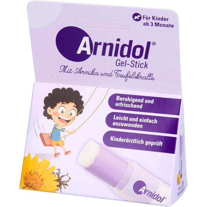 Arnidol Gel-Stick zur Schmerzlinderung von blauen Flecken, 15 g Plume